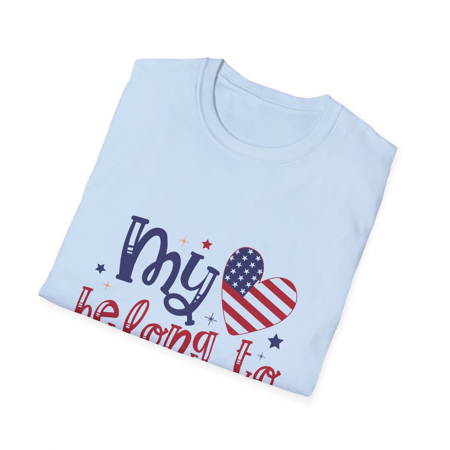 Patriotic "My Heart Belong to America" T-Shirt