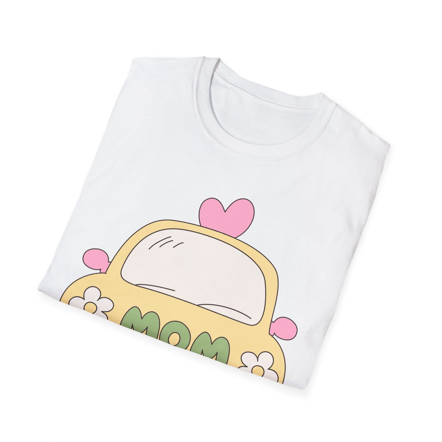 Personalized "Mom" Car T-Shirt - Cute Floral Mother’s Day Shirt (Custom Name)