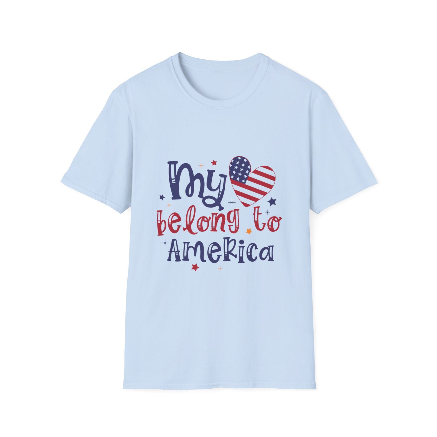 Patriotic "My Heart Belong to America" T-Shirt