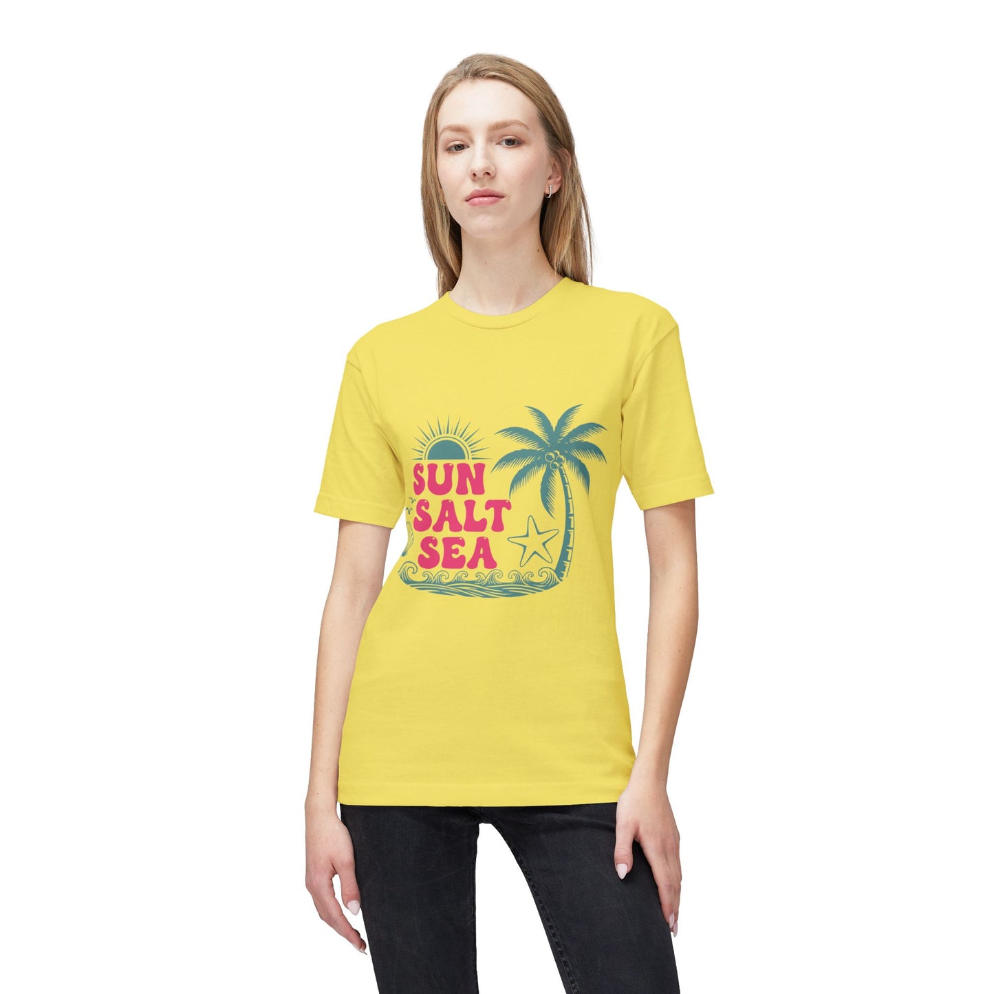 Sun Salt Sea Beach T-Shirt — Palm Tree Summer Graphic Tee