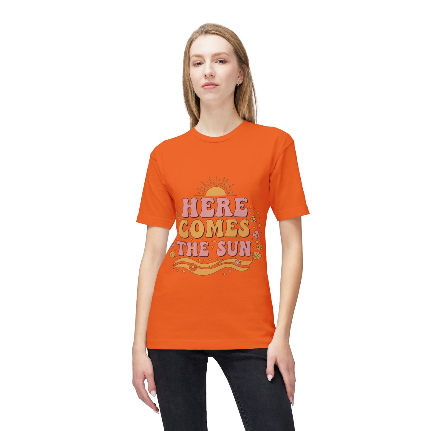 Here Comes the Sun T-Shirt — Retro Sunburst Graphic Tee