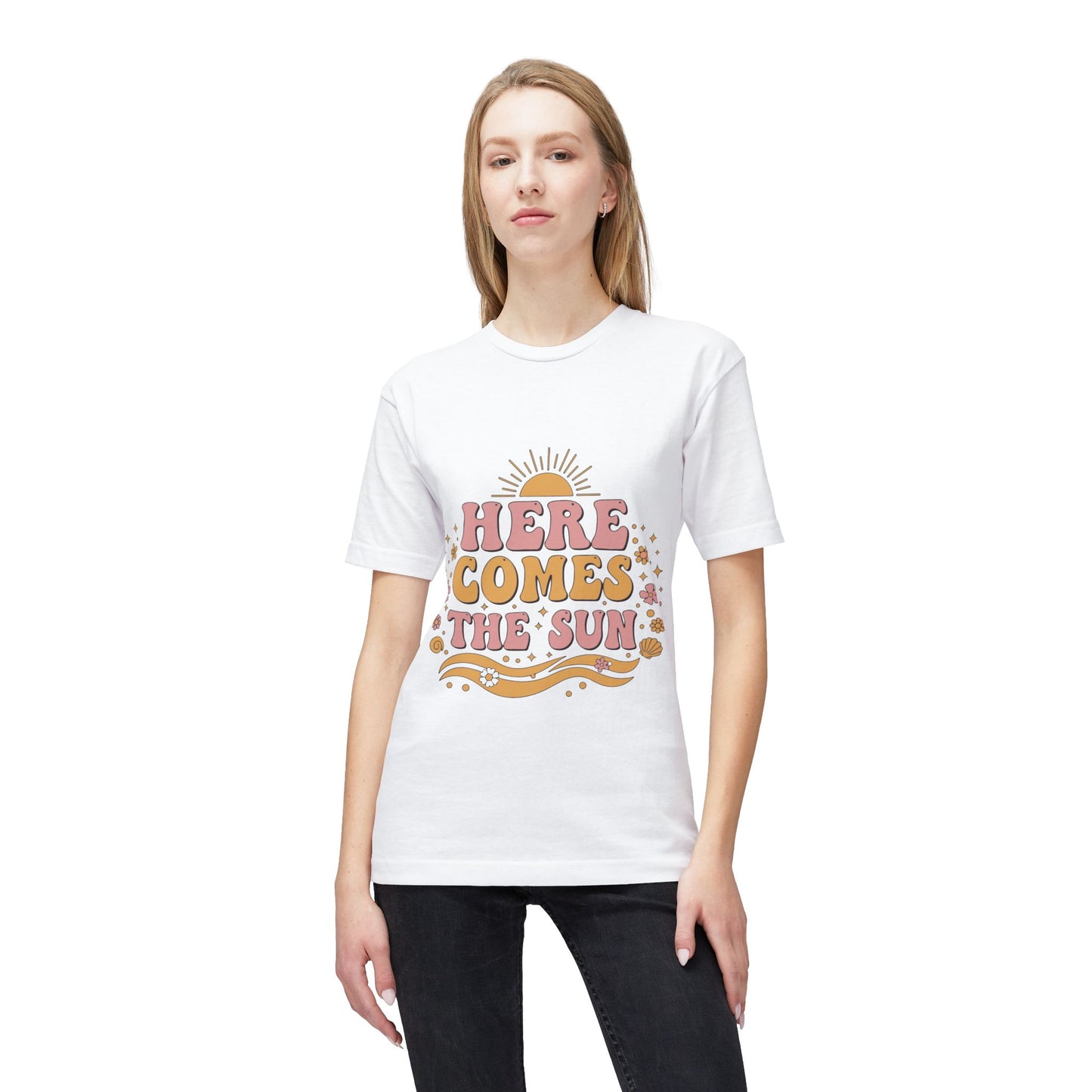 Here Comes the Sun T-Shirt — Retro Sunburst Graphic Tee
