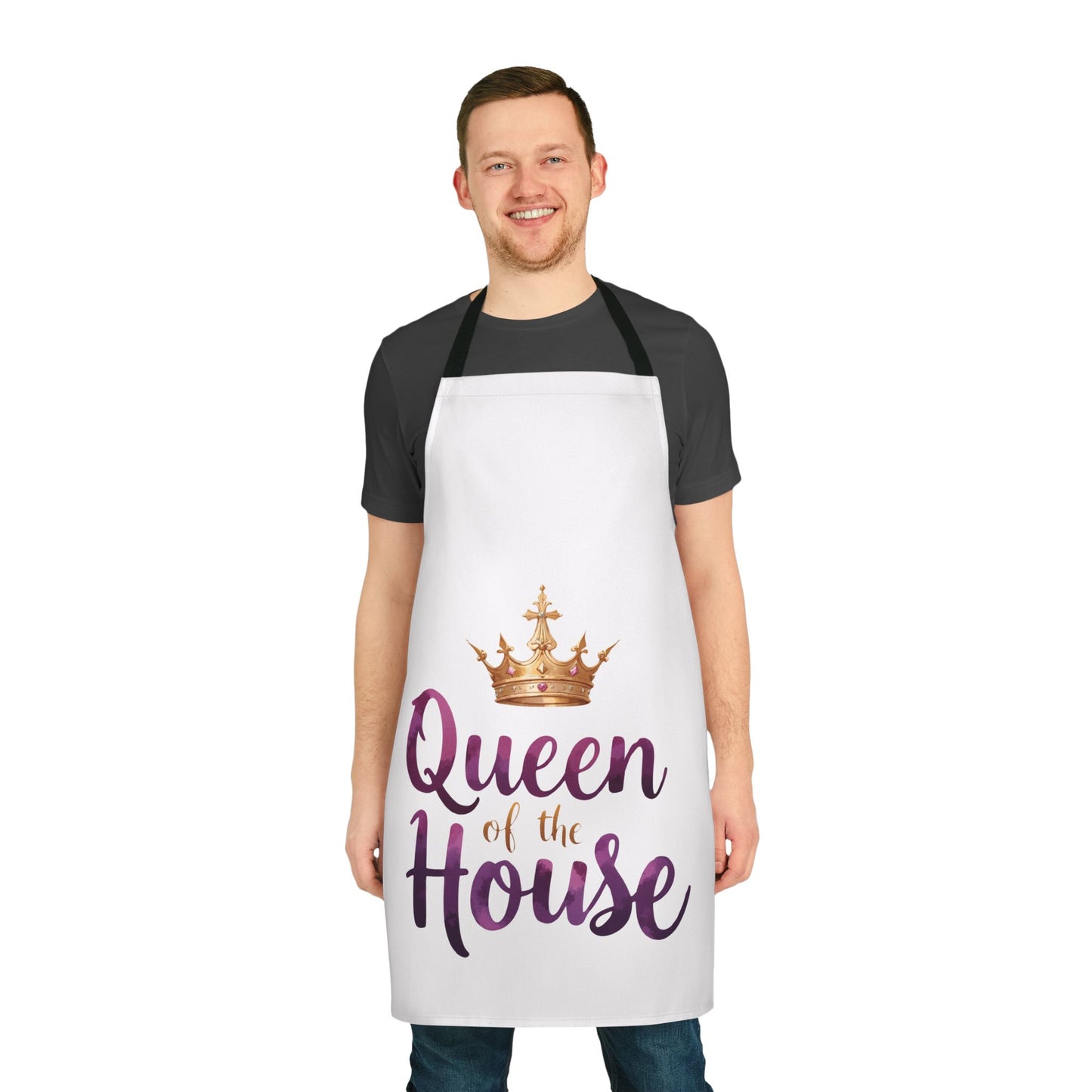 Queen of the House Apron — Crowned Kitchen Gift for Moms & Homemakers