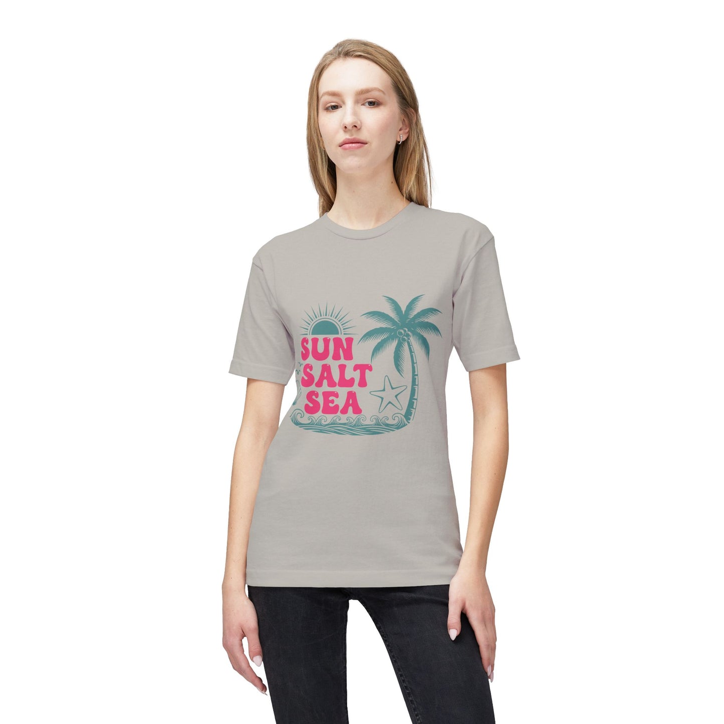 Sun Salt Sea Beach T-Shirt — Palm Tree Summer Graphic Tee