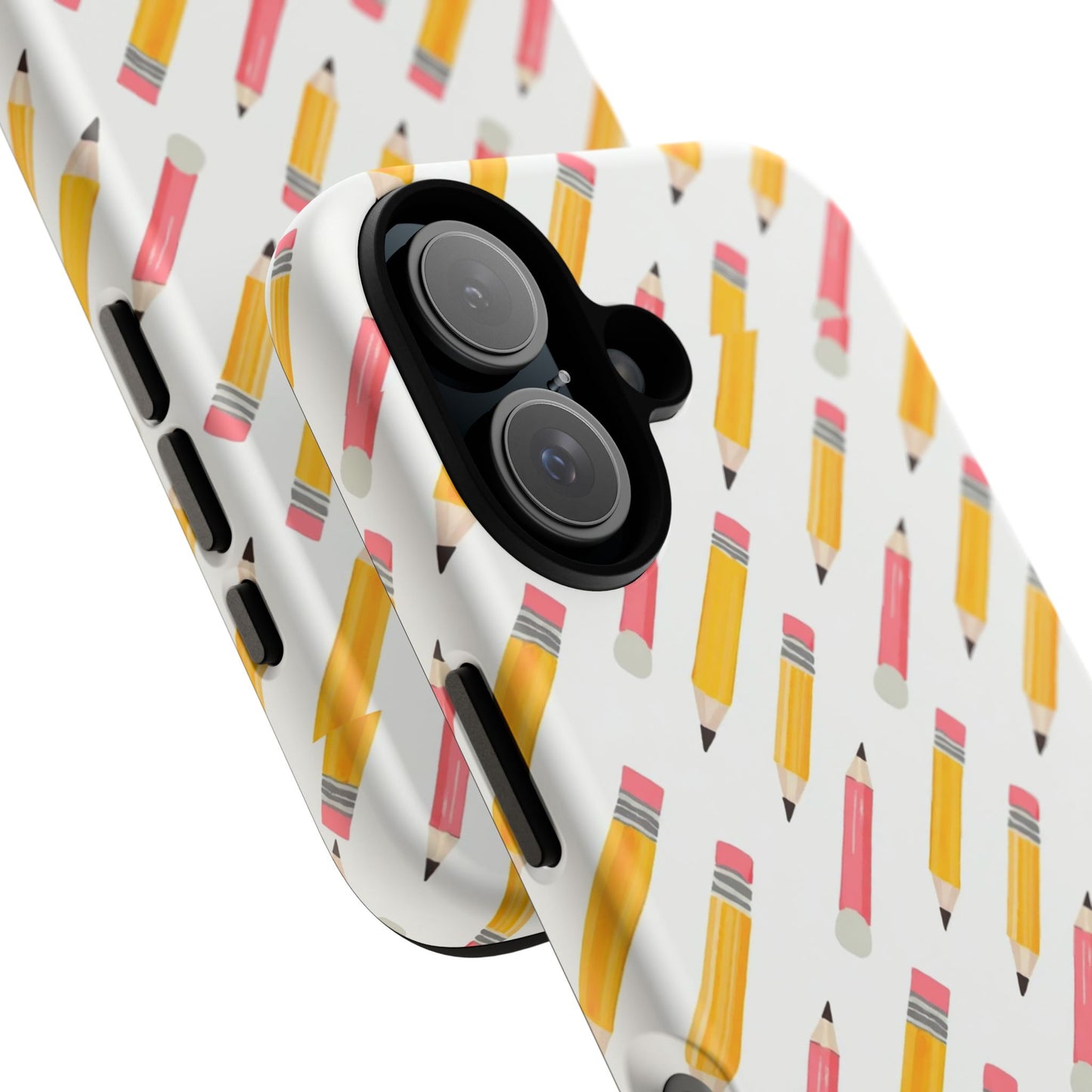 Pencil Pattern Tough Phone Case — Cute School & Teacher Protective Cover