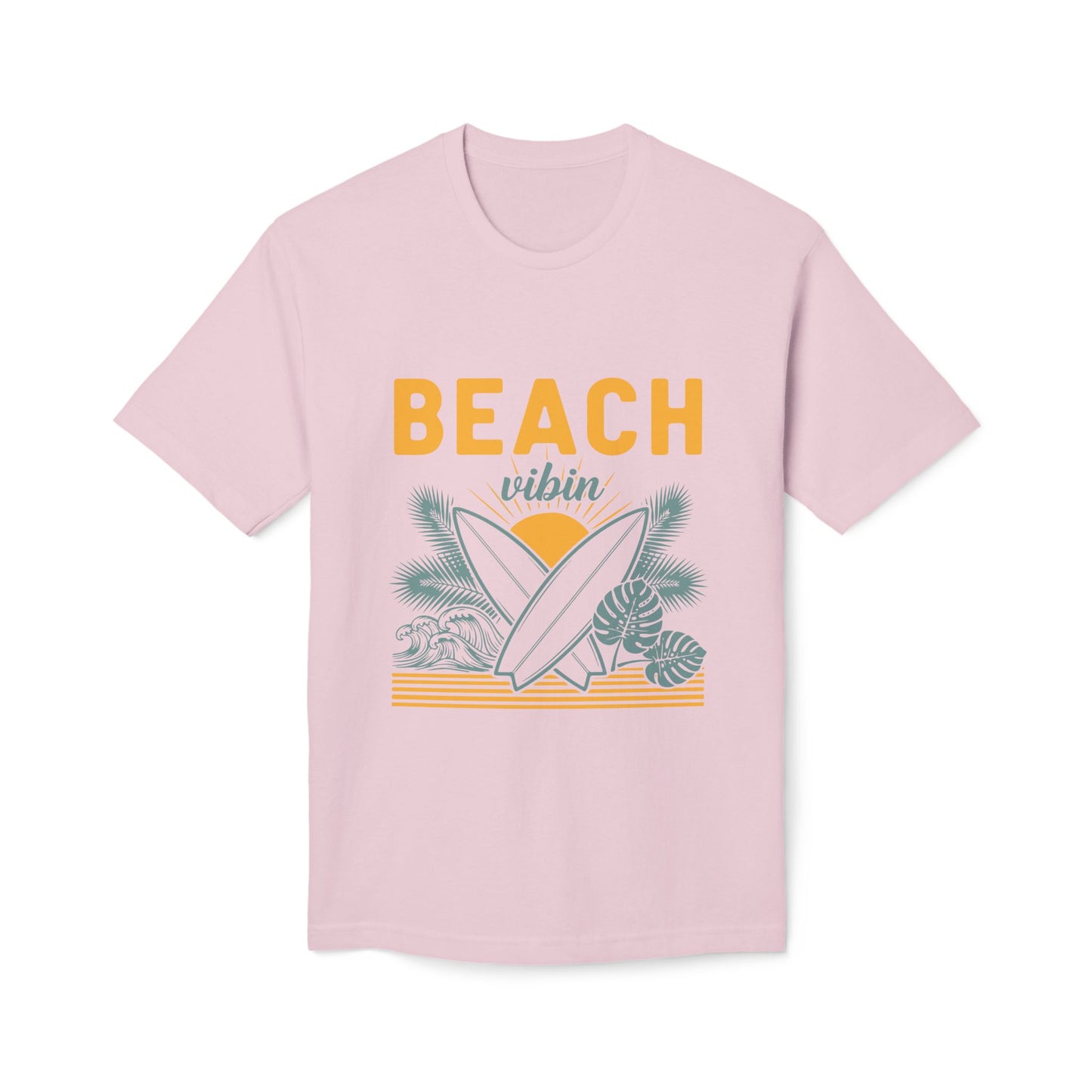 Beach Vibin T-Shirt — Surfboard Sunset Retro Graphic Tee