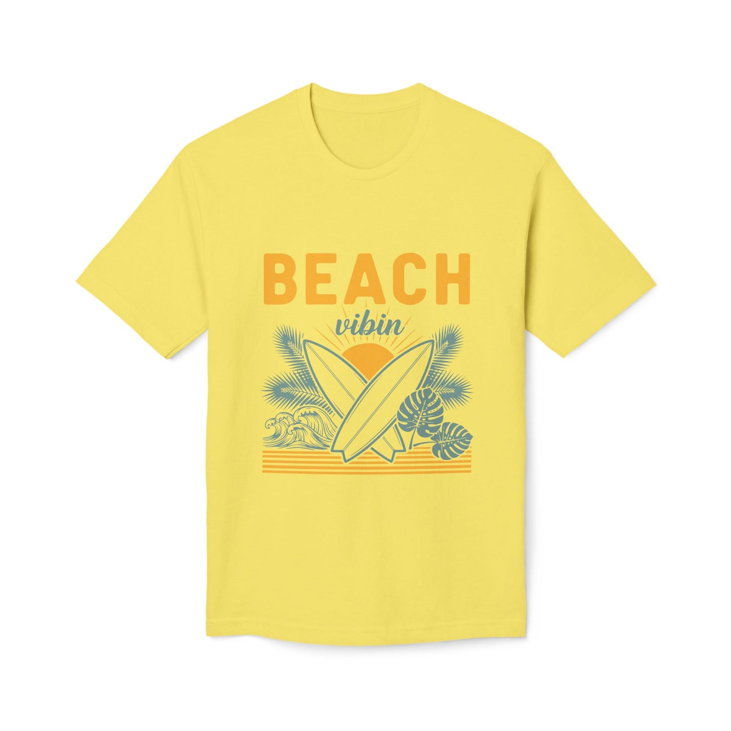 Beach Vibin T-Shirt — Surfboard Sunset Retro Graphic Tee