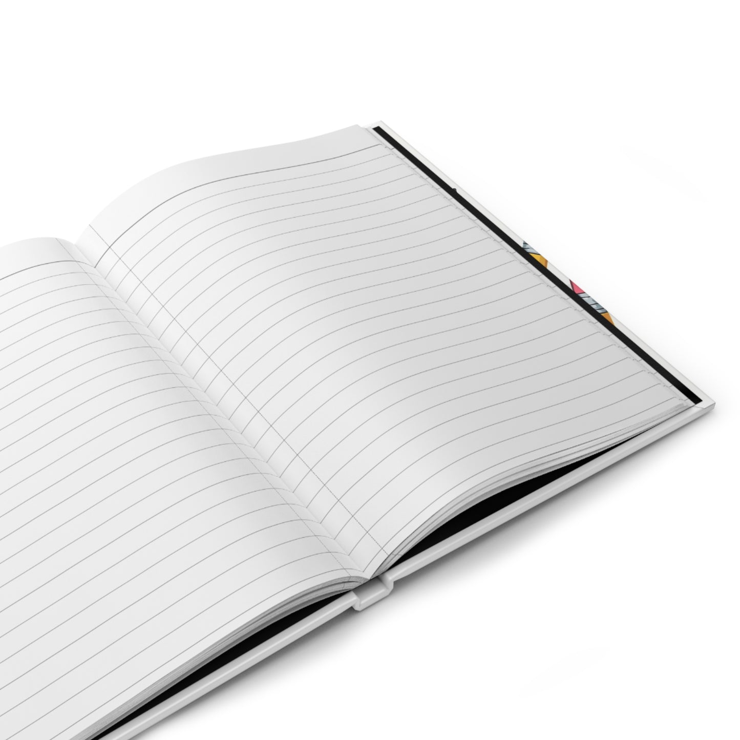 Pencil Pattern Hardcover Journal — Lined Notebook for Students & Writers