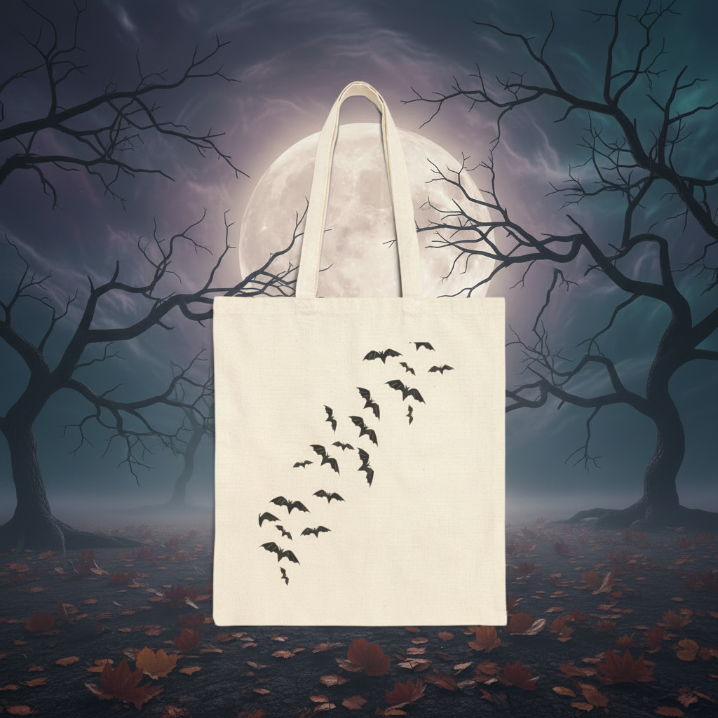 Trick or Treat Spooky House Canvas Tote Bag