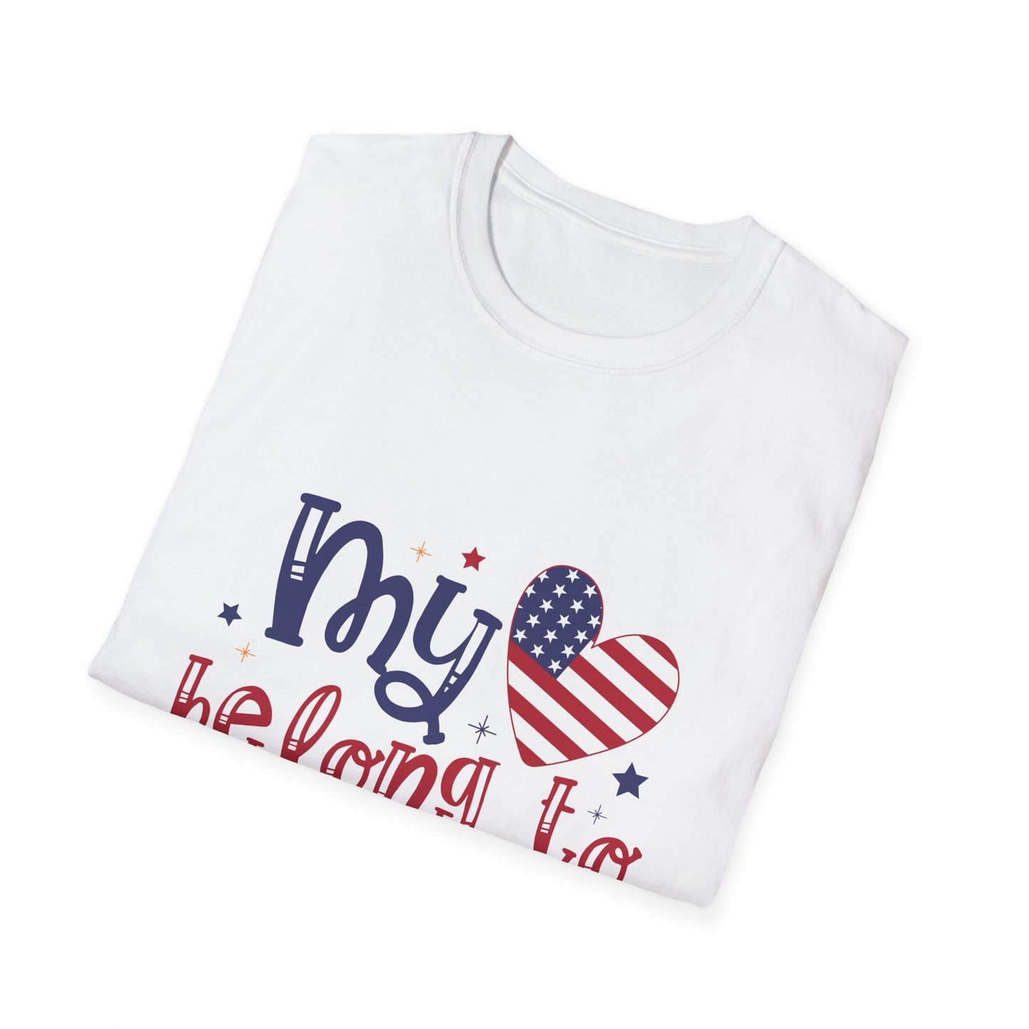 Patriotic "My Heart Belong to America" T-Shirt