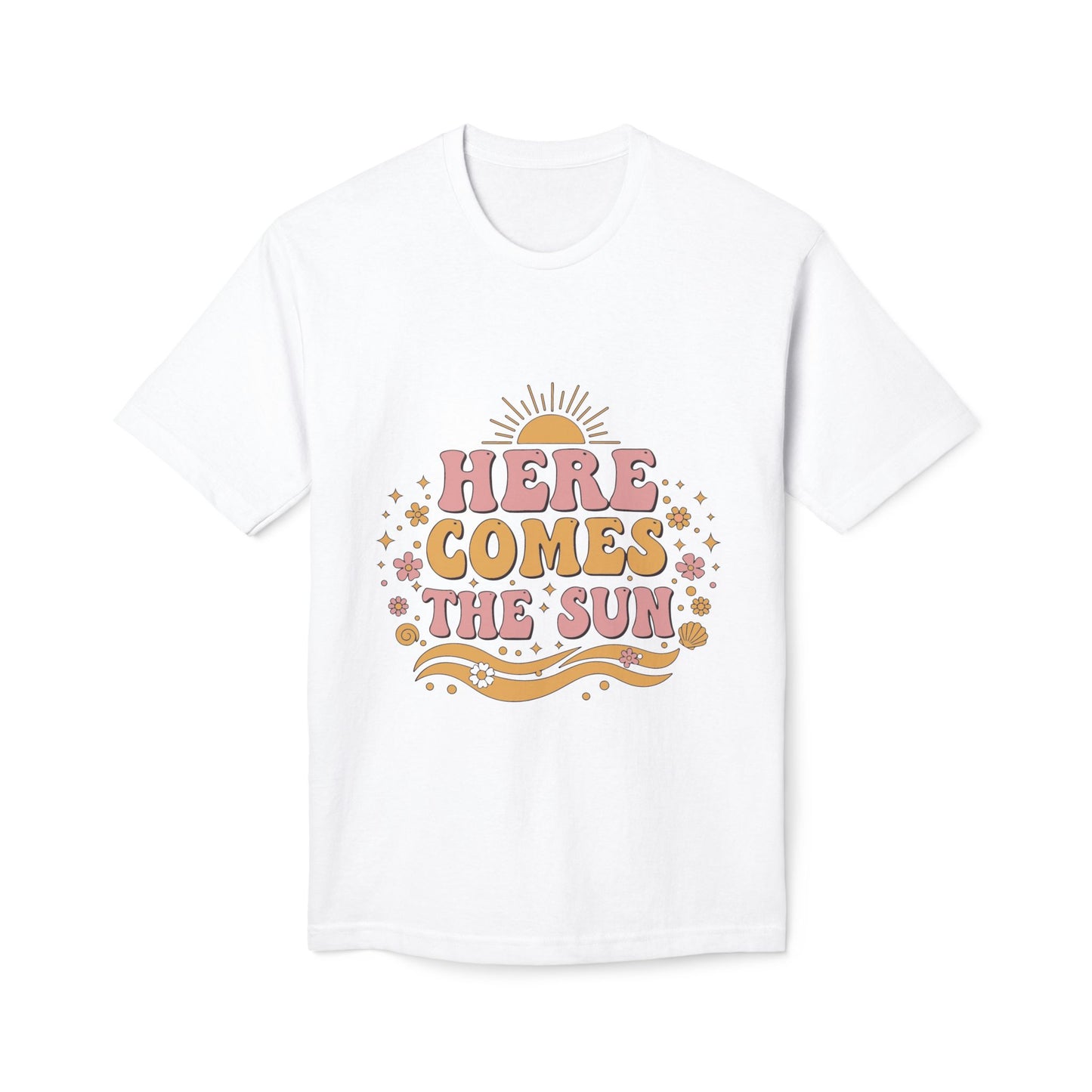 Here Comes the Sun T-Shirt — Retro Sunburst Graphic Tee