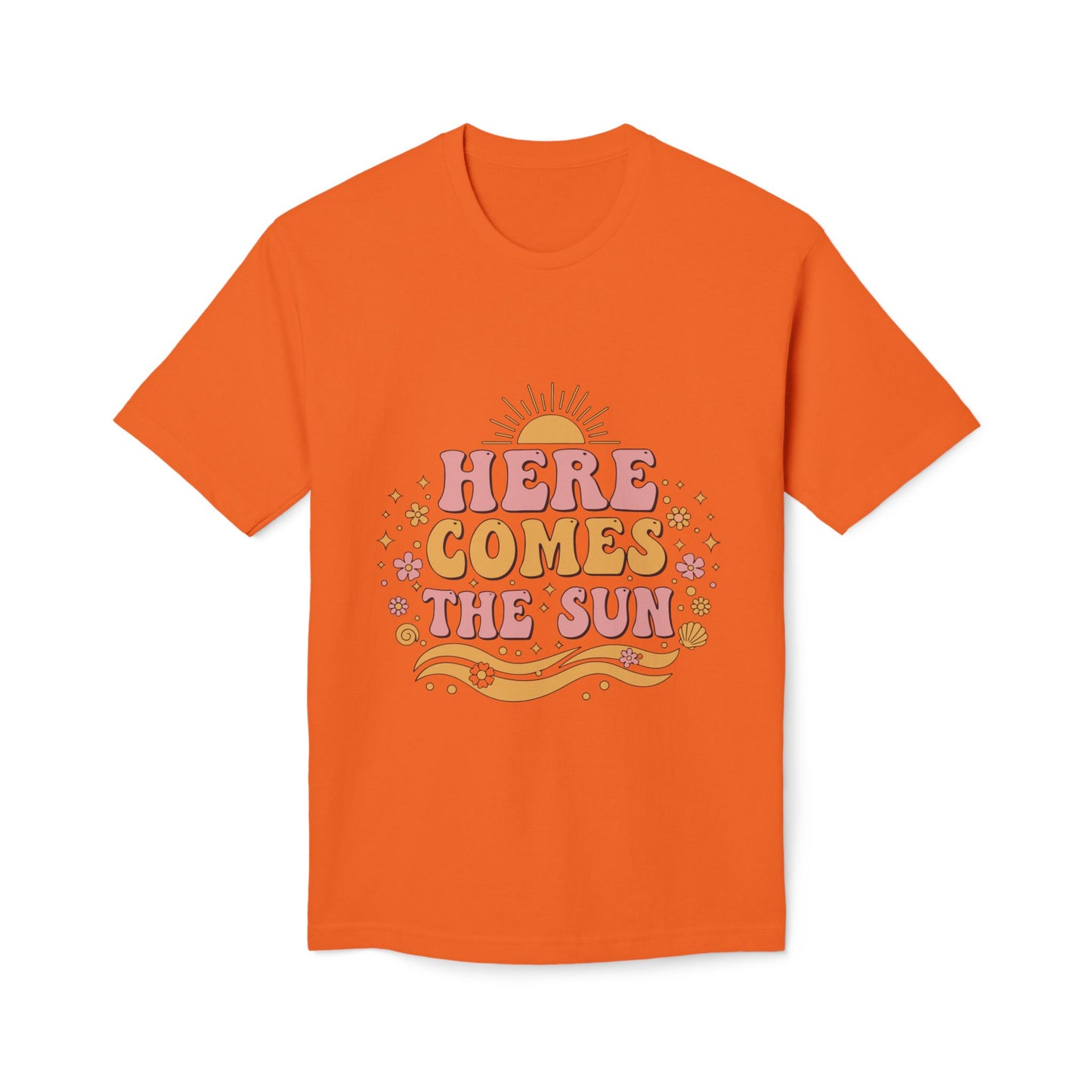 Here Comes the Sun T-Shirt — Retro Sunburst Graphic Tee