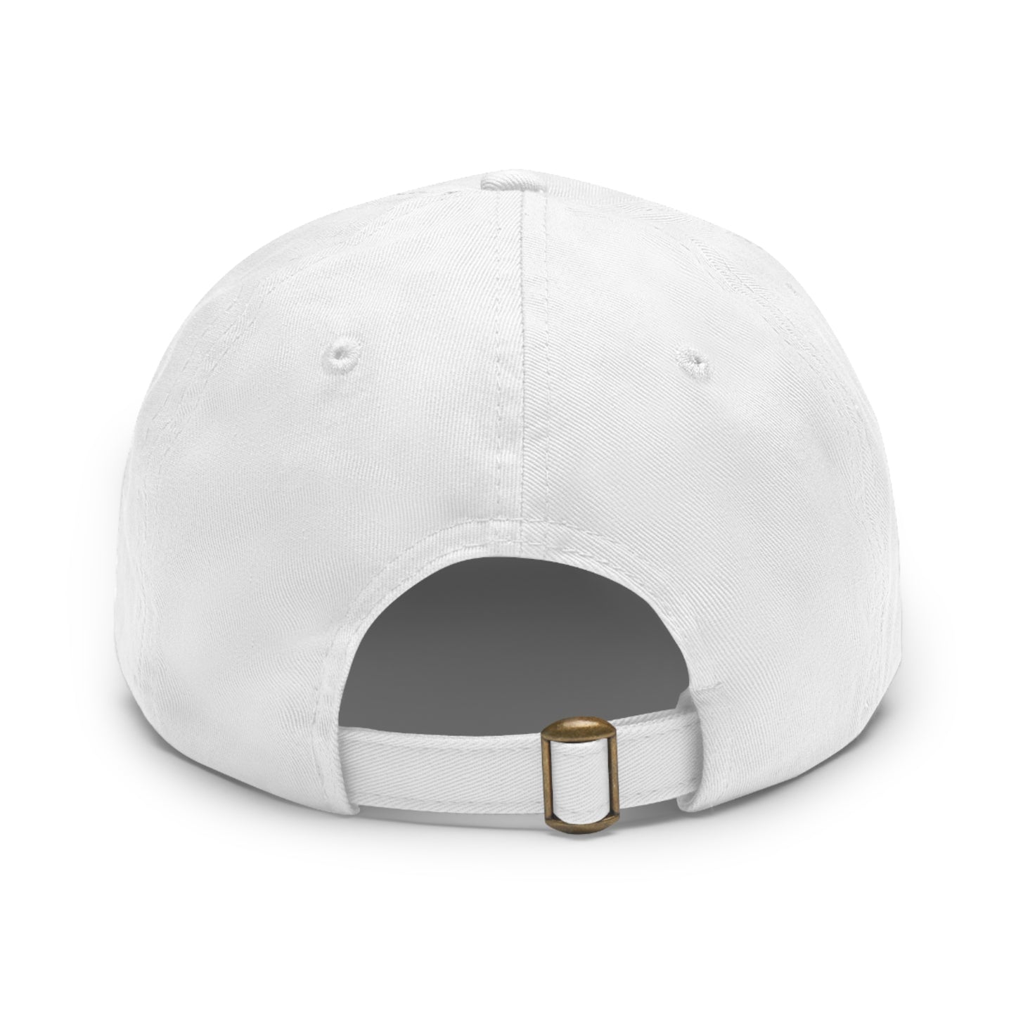 Dad Hat — Leather Patch Heart Flag (American Flag Heart Baseball Cap)