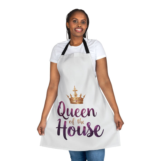 Queen of the House Apron — Crowned Kitchen Gift for Moms & Homemakers