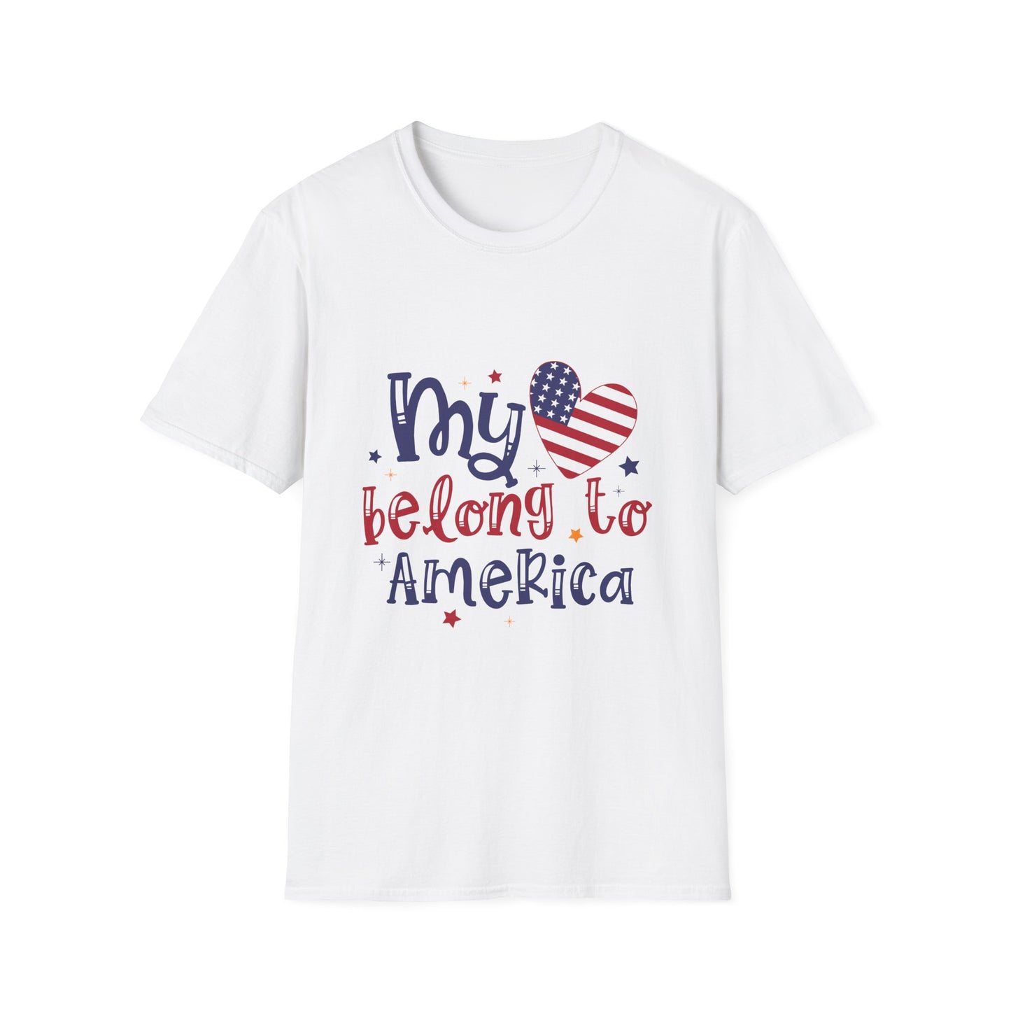 Patriotic "My Heart Belong to America" T-Shirt