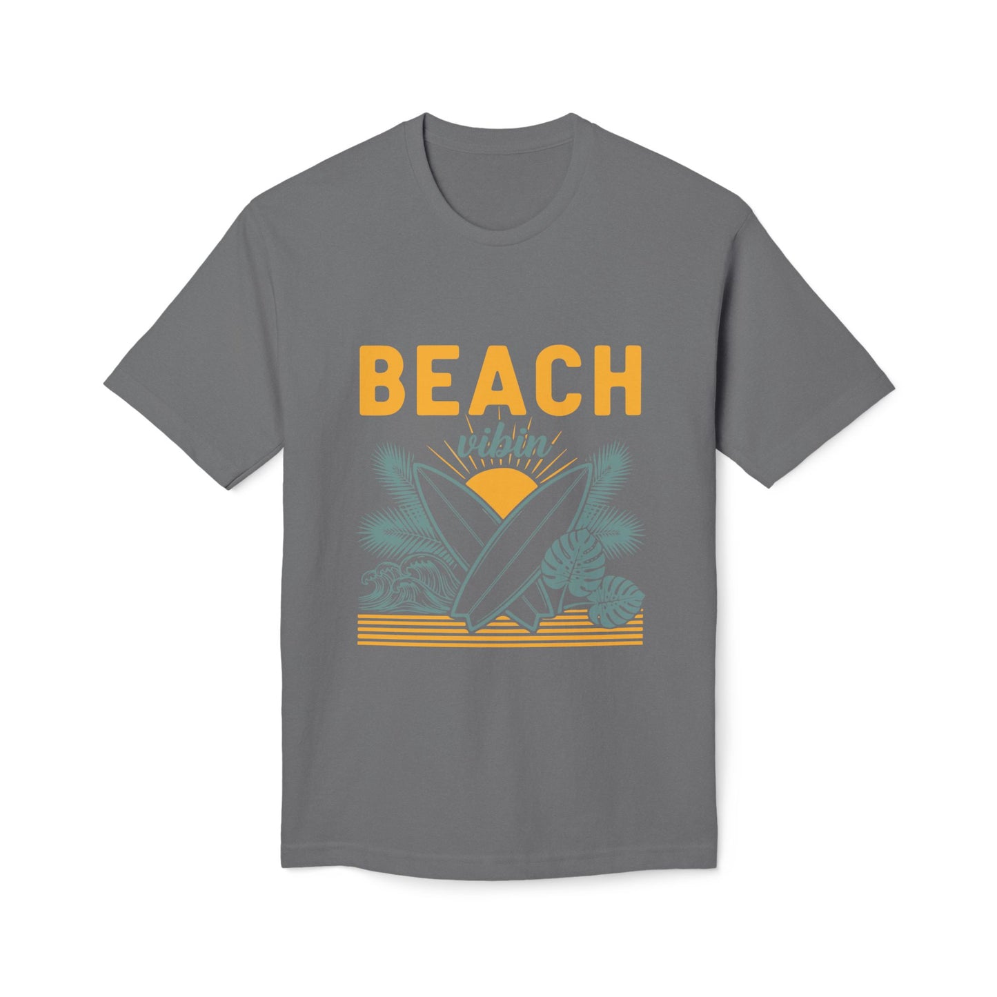 Beach Vibin T-Shirt — Surfboard Sunset Retro Graphic Tee