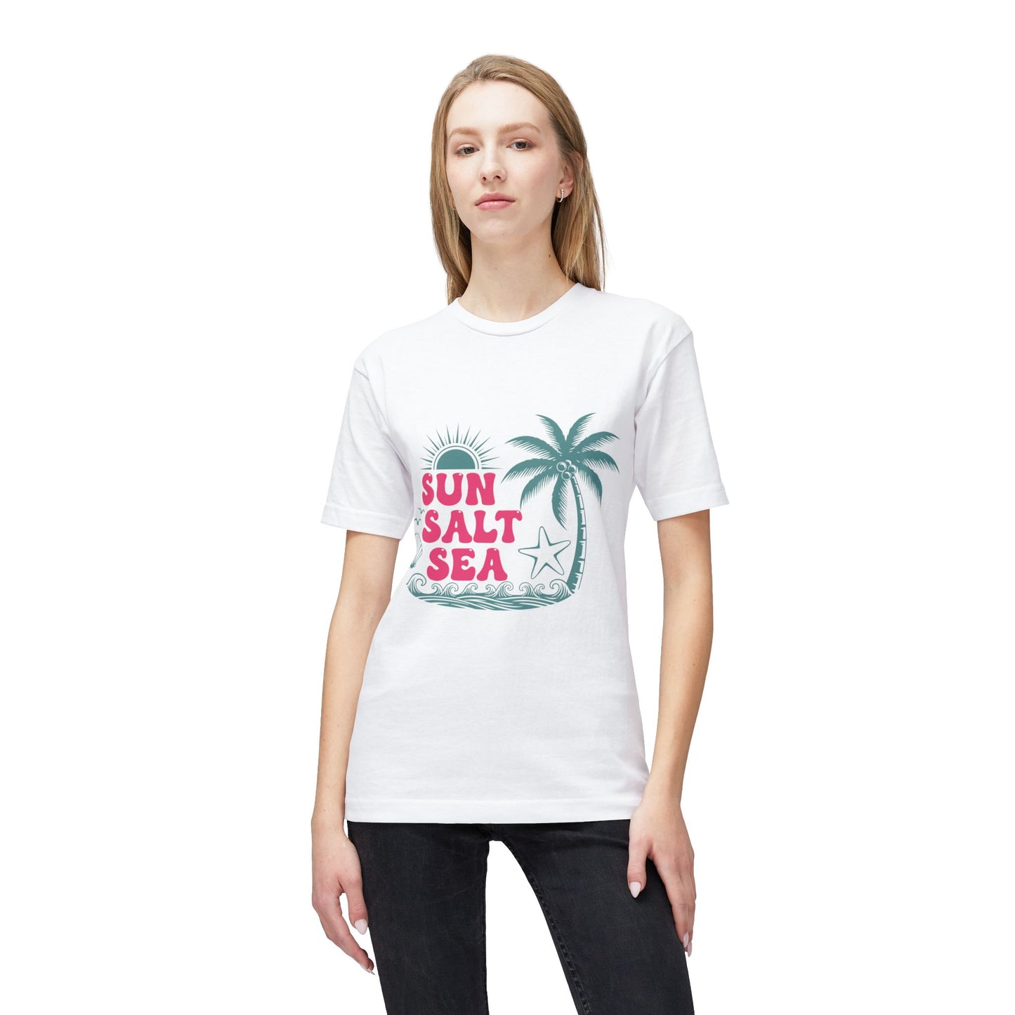 Sun Salt Sea Beach T-Shirt — Palm Tree Summer Graphic Tee