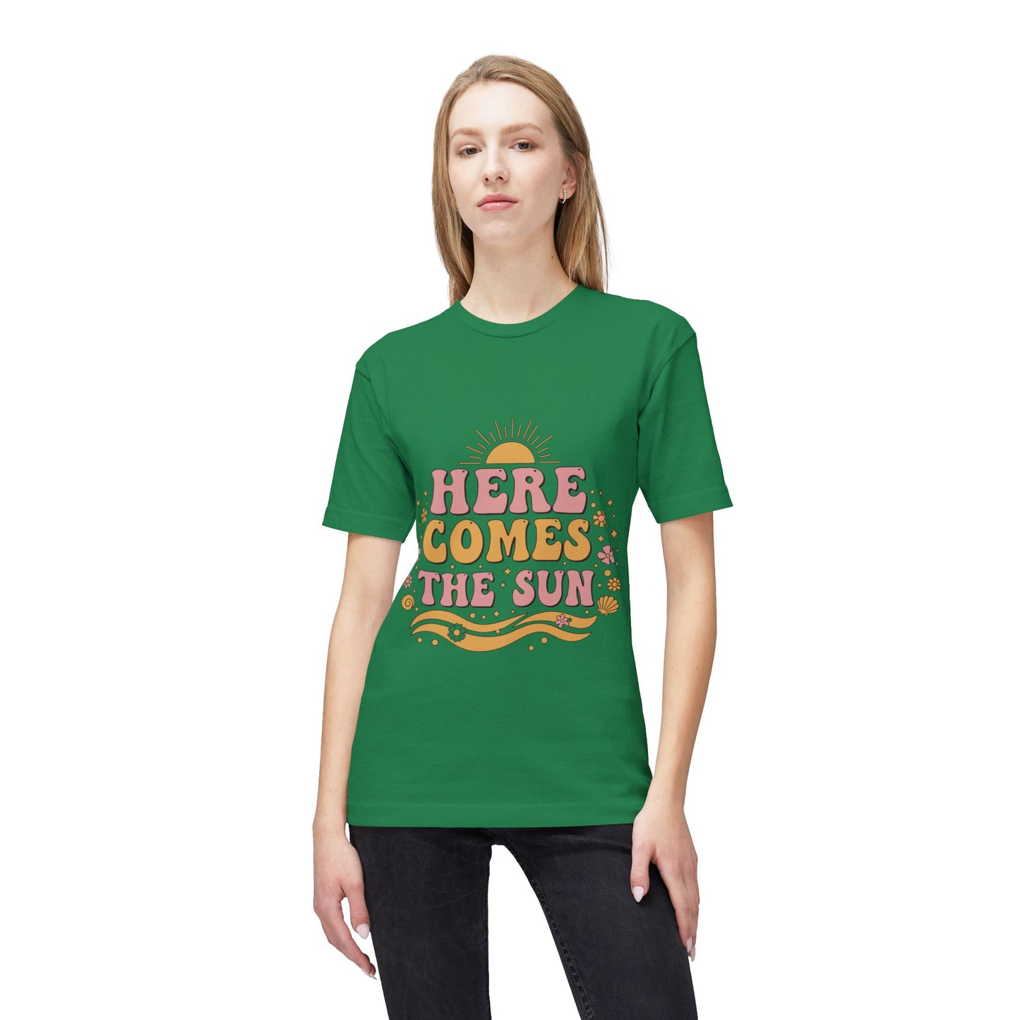 Here Comes the Sun T-Shirt — Retro Sunburst Graphic Tee